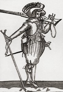 Un moschettiere durante il regno di Re Giacomo I, da 