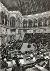 Una seduta notturna nella Camera dei Deputati Italiana, da 