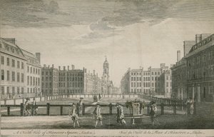 Una vista nord di Hanover Square, Londra da English School