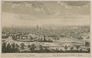 Veduta nord di Londra. Da Pentonville Hill da English School