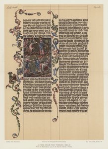Una pagina dalla Bibbia di Wenzel (litografia a colori) da English School