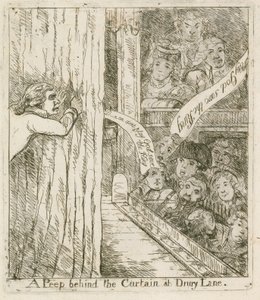 Uno sguardo dietro il sipario a Drury Lane; cartone animato da English School