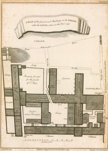 Piano del terreno e degli edifici nello Strand chiamato Savoy, preso nell