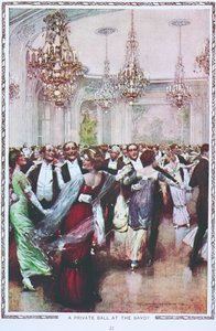 Ballo privato al Savoy Hotel, Londra, inizio XX secolo da English School