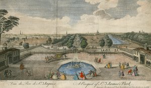 Una prospettiva di St Jamess Park, Londra da English School