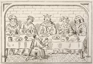 Un banchetto reale, da The National and Domestic History of England di William Hickman Smith Aubrey (1858-1916) pubblicato a Londra, c.1890 da English School
