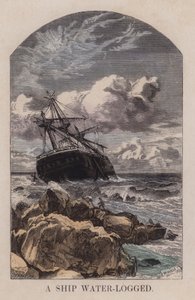 Una nave allagata (incisione colorata) da English School