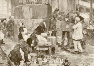 Una mensa dei poveri a Parigi nel 1800 da English School