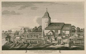 Veduta sud della Chiesa di St Pancras, Londra, nella contea di Middlesex