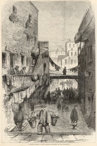 Una scena di strada nel quartiere cinese di San Francisco da English School