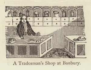 Un negozio di un commerciante a Banbury da English School