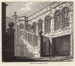 Una vista di Crosby Hall a Chelsea da English School