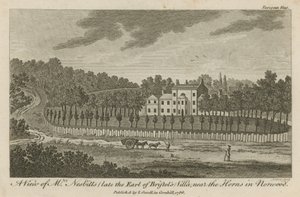 Veduta della Villa di Mr Nesbitt (precedentemente del Conte di Bristol), vicino ai Corni a Norwood da English School