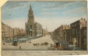 Veduta di Somerset House e della Chiesa di St Mary sullo Strand da English School