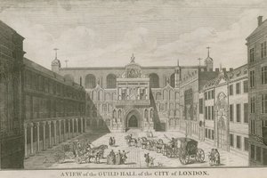 Una veduta della Guildhall della Città di Londra