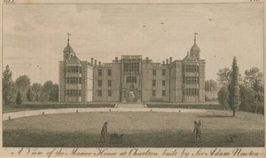 Una vista della Manor House a Charlton, costruita da Sir Adam Newton da English School