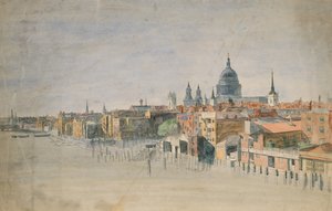 Vista del fiume Tamigi, Londra da English School