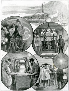 Visita al Tunnel della Manica, illustrazione da The Graphic, 4 marzo 1882 da English School