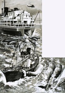 Una nave fabbrica per la caccia alle balene da English School