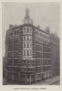 Abbey Mansions, Victoria Street (incisione) da English School