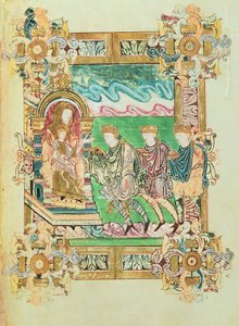 Adorazione dei Magi, dal Benedizionale di St. Aethelwold, Winchester, c.980 da English School