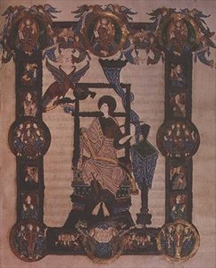 San Giovanni Evangelista, dai Vangeli di Grimbald, c.1020 da English School