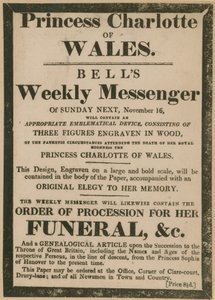 Pubblicità per Bells Weekly Messenger di domenica, 16 novembre 1817 da English School