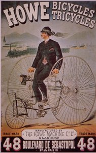 Pubblicità per biciclette Howe (litografia a colori) da English School