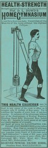 Pubblicità per la Palestra Domestica del Professor D L Dowd