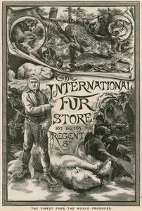 Pubblicità per The International Fur Store, 163 & 165 Regent Street, Londra da English School