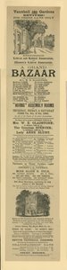 Pubblicità per un Grand Bazaar ai Vauxhall Gardens