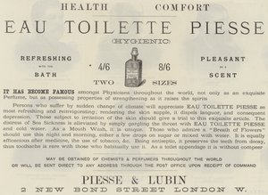 Pubblicità, Eau Toilette Piesse da English School
