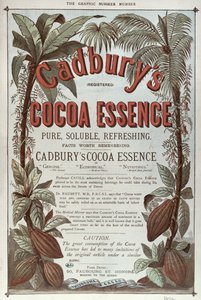 Pubblicità per Cadburys Cocoa Essence, da The Graphic, 1878