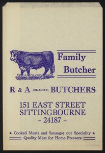 Pubblicità per R & A Butchers da English School