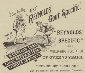 Pubblicità per il rimedio specifico di Reynolds da English School