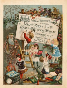 Pubblicità per The Royal Worcester Bazaar, 2 Foregate Street, Londra da English School
