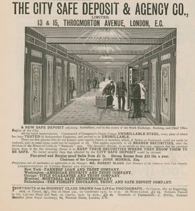 Pubblicità per la City Safe Deposit & Agency Co Limited