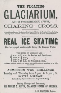 Pubblicità per il Glaciarium galleggiante da English School