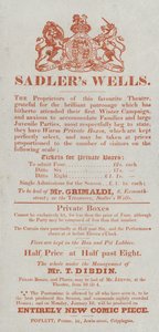 Pubblicità per il Sadlers Wells Theatre da English School