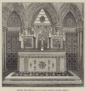 Memoriale della guerra afgana nella chiesa di San Giovanni, Colaba, Bombay da English School