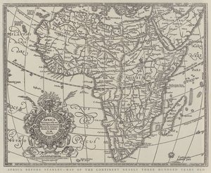 Africa prima di Stanley, Mappa del Continente di quasi Trecento Anni (incisione) da English School