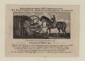 Produttori di Attrezzature Agricole, T I Plucknett, biglietto da visita