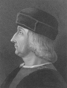 Aldo Manuzio, da un ritratto di Bellini da English School