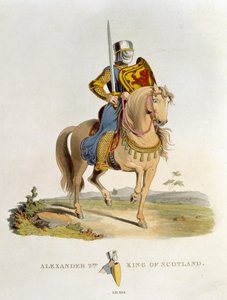Alessandro II, Re di Scozia, 1214, da Antiche Armature di Samuel Rush Meyrick, 1824
