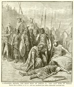 Alessandro davanti al corpo morto di Dario III, l