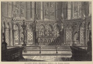 Chiesa di Tutti i Santi, Cheltenham, Reredos (incisione) da English School