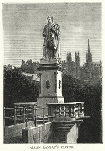 Statua di Allan Ramsay (incisione) da English School