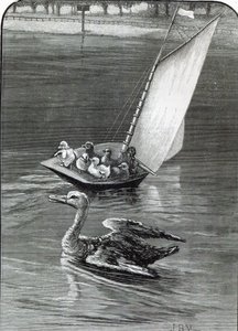 Una madre ansiosa, un incidente visto e disegnato al Round Pond, Kensington, da 