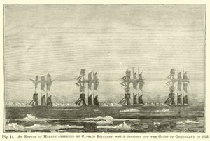Un effetto di miraggio osservato dal capitano Scoresby, mentre navigava al largo della costa della Groenlandia nel 1822 da English School