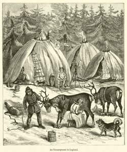 Un accampamento in Lapponia (incisione)
